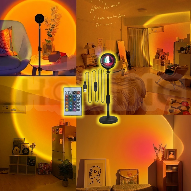 Luminária Pôr do Sol LED 16 Cores HOMING com Controle Remoto e USB