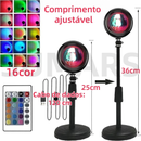 Luminária Pôr do Sol LED 16 Cores HOMING com Controle Remoto e USB