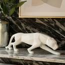 Escultura Pantera Negra Para Sala Casa Escritorio Estatueta Decorativa Mesa Estante Ambiente Interno