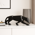 Escultura Pantera Negra Decorativa | Estátua Moderna para Sala, Mesa e Estante