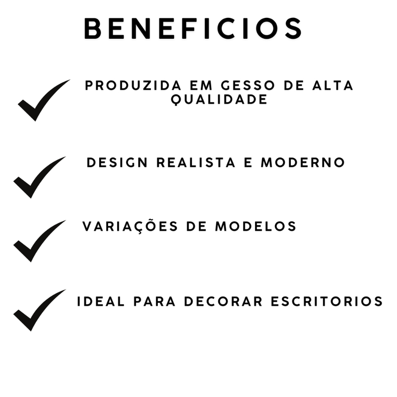 Escultura Pantera Negra Para Sala Casa Escritorio Estatueta Decorativa Mesa Estante Ambiente Interno