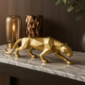 Escultura Pantera Negra Decorativa | Estátua Moderna para Sala, Mesa e Estante