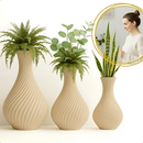 Kit 3 Vasos Espiral – Moderna, Elegante e Estilo Escandinavo Clean