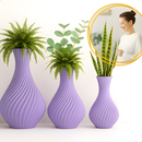 Kit 3 Vasos Espiral – Moderna, Elegante e Estilo Escandinavo Clean