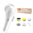 Escova De Limpeza Ajustável Janela Banheiro e Cozinha Ferramenta 5 em 1 Recarregável