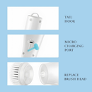 Escova De Limpeza Ajustável Janela Banheiro e Cozinha Ferramenta 5 em 1 Recarregável